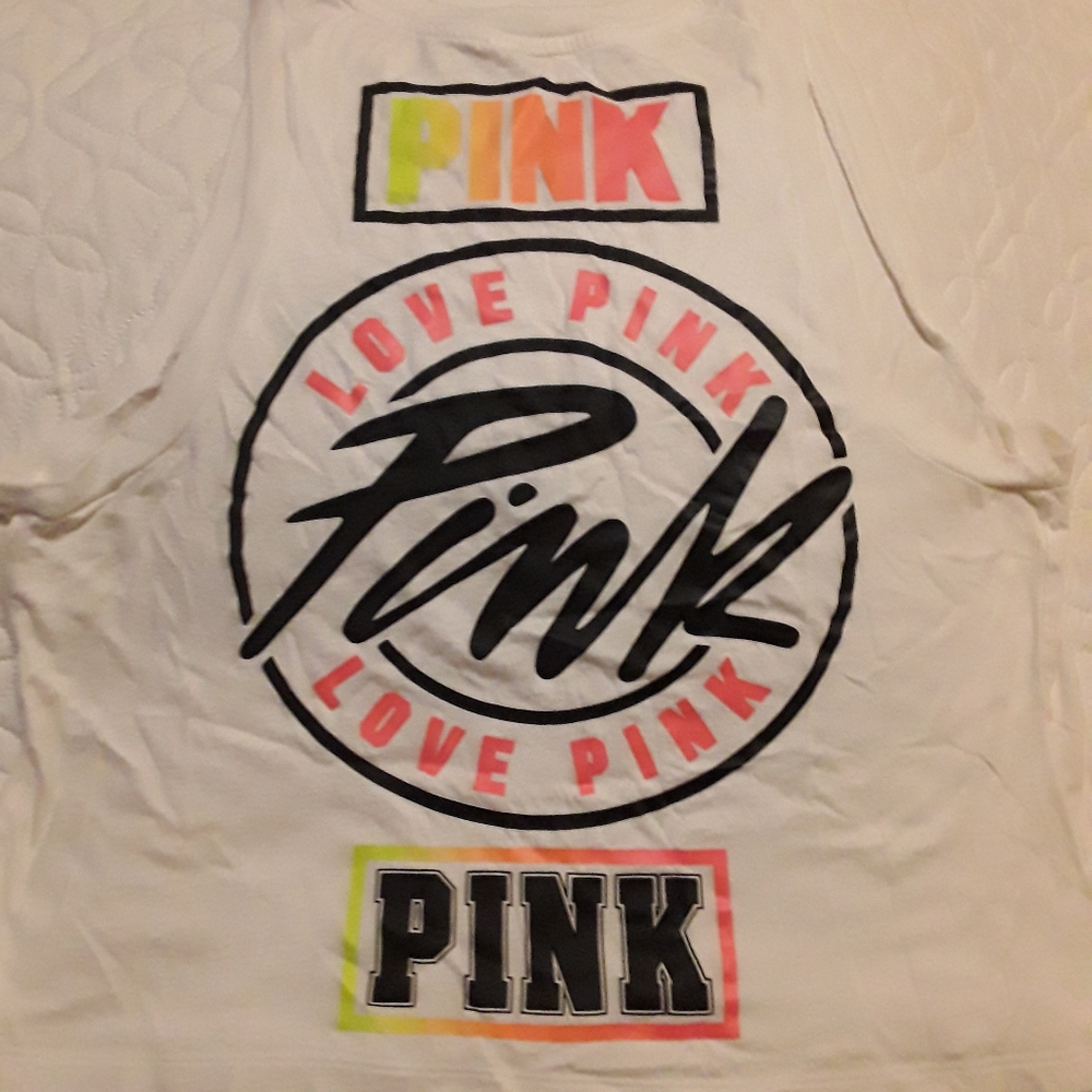 HTF Victoria's secret PINK cropped length tank top